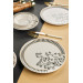 Ceramic Black And White 18 Piece Dinner Set For 6 People