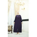 Crepe Abaya With Binding Damson 40