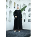 Crepe Abaya With Binding Black 40