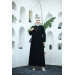 Crepe Abaya With Binding Black 40