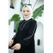 Crepe Abaya With Binding Black 44