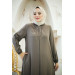 Crepe With Binding Abaya Milk Coffee 42