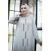 Stone Crepe Abaya Cream 44