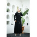 Stone Crepe Abaya Black 44