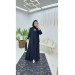 Women's Black Set Abaya With Belt And Inner Dress