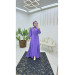 First Quality Medina Silk Fabric Belted Abaya And Undershirt Dress Fabulous Two-Piece Set