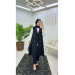 Double Crepe Fabric Trousers And Long Vest Women's Two Piece Suit