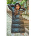 Women's Hooded Black Puffer Jacket