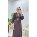 Brown Dress For Veiled Women, Crepe Fabric, Dubai, Bakman