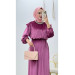 Elegant Pink Velvet Dress For Women