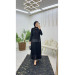 Quality Flexible Crepe Women Leather Detail Pleated Skirt And Blouse Two Piece Set