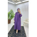 Dubai Crepe Fabric Inner Dress And Outer Coat Two Piece Women's Set