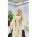 Dubai Crepe Fabric Inner Dress And Outer Coat Two Piece Women's Set