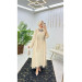 Dubai Crepe Fabric Inner Dress And Outer Coat Two Piece Women's Set