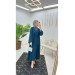 Premium Dubai Crepe Fabric Inner Dress And Outer Coat Two Piece Women's Set