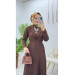 Designer Women's Dress And Abaya Two Piece Set