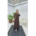 Designer Women's Dress And Abaya Two Piece Set