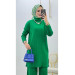 Green Tunic And Tricot Pants Set