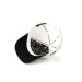 Unisex White Black Peaked Hat With Number 7 Code Logo