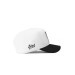 Unisex White Black Peaked Hat With Number 7 Code Logo