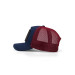 See You Later Never Code Logo Unisex Navy Blue Burgundy Hat