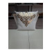 2 Pieces Decorative Velvet Cushion Cover, Cream Gold Color