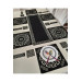 Decorative Easy Clean Stylish Black Table Runner Set 19 Piece