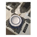 Cutwork Decorative Table Runner Dinner Set 8 Persons Set Black