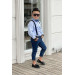 Boys 4 Piece Combination Blue Jeans 11, 12 Years