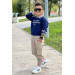 Boy Bottom Top Set Navy Blue 11, 12 Years Old