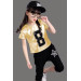 Girl Child 2 Piece Set Gold Black 4 Years Old