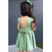 Simple Stylish Green Girl Child Dress Green 4, 5 Years