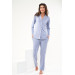 Striped Buttoned Front Pajama Set