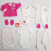 8 Piece Newborn Baby Girls Heart Decor Set