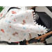 Squirrel Pompom Stroller Cover