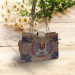 Authentic Woven Handmade Bag Orange Navy Blue