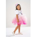 Girl White Birthday Dress And Party Costume With Crown Gift