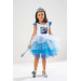 Girl Birthday Dress And Party Costume With Crown And Scepter Gift