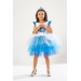 Girl Birthday Dress And Party Costume With Crown Hair Gift