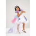 Girl White Birthday Dress And Party Costume With Crown Gift