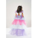 Girl White Birthday Dress And Party Costume With Crown Gift