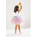 Girl White Birthday Dress And Party Costume With Crown Gift