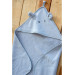 Cotton Special Fabric Baby Bath Swaddle With Ears Gray 75X75