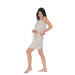 Loungewear Blouse Shorts Set Cotton Crepe Muslin Casual Wear Beige L,Xl