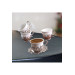 Ahsen Tiryaki Coffee Set Metal Engraved Porcelain Cup Set