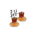 2 Piece Tea Set Metal Embroidered Tray Cup Set For Two