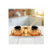 Tray Coffee Pot 2 Person Tray Coffee Pot Metal Embroidered Cup Set