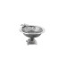 Metal Fruit Bowl With Rose Embroidered Base And Patterned Presentation Plate