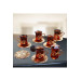 Tea Set Heat Resistant Glass Cups With Plates For 6 People