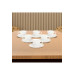 Set Of Six Porcelain Coffee Cups With Tray For 6 People